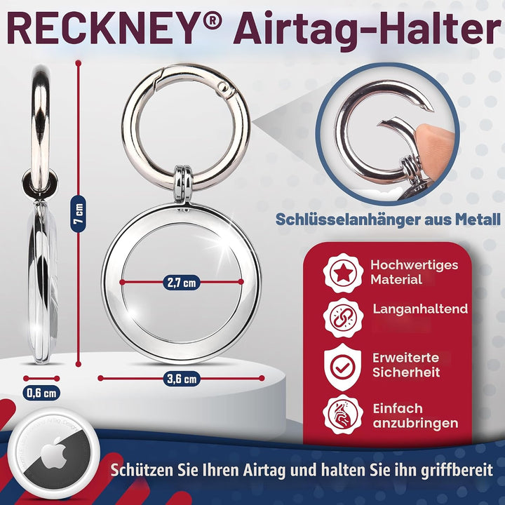 AirTag-Schlüsselanhänger aus Metall, kompatibel mit Apple AirTag, Airtag-Stossstange, Apple AirTag-H