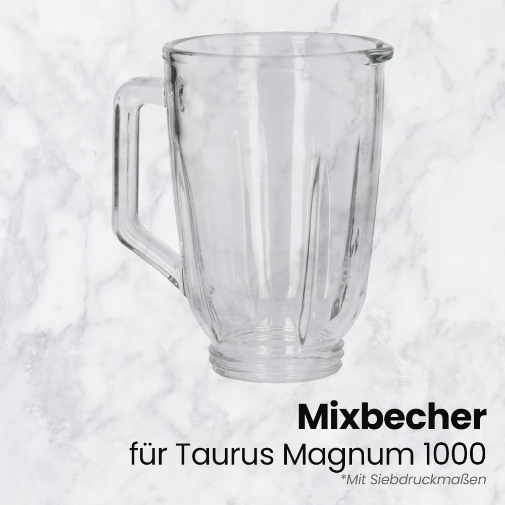 Anakel Home Ersatz-Mixbecher Taurus 089152000, kompatibel mit Magnum 1000 und Optima 1300 | Glas-Mix