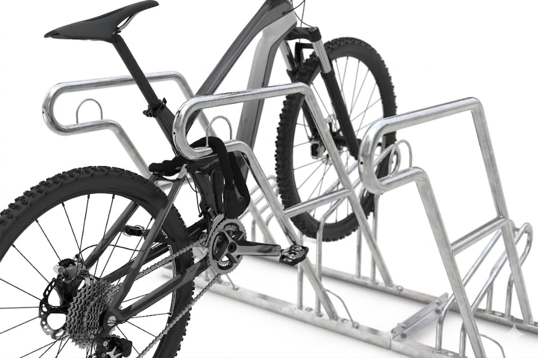 Anlehnparker 2622 XBF | Fahrradständer beidseitig | für 12 extra breite Fahrräder | erweiterbar | Ab