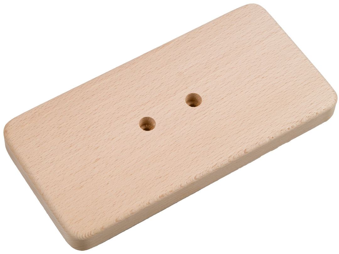 HOFMEISTER® Sauna-Türgriff-Platte aus Holz (Unlackiert mit Bohrung) 26 x 12,6 x 2,8 cm