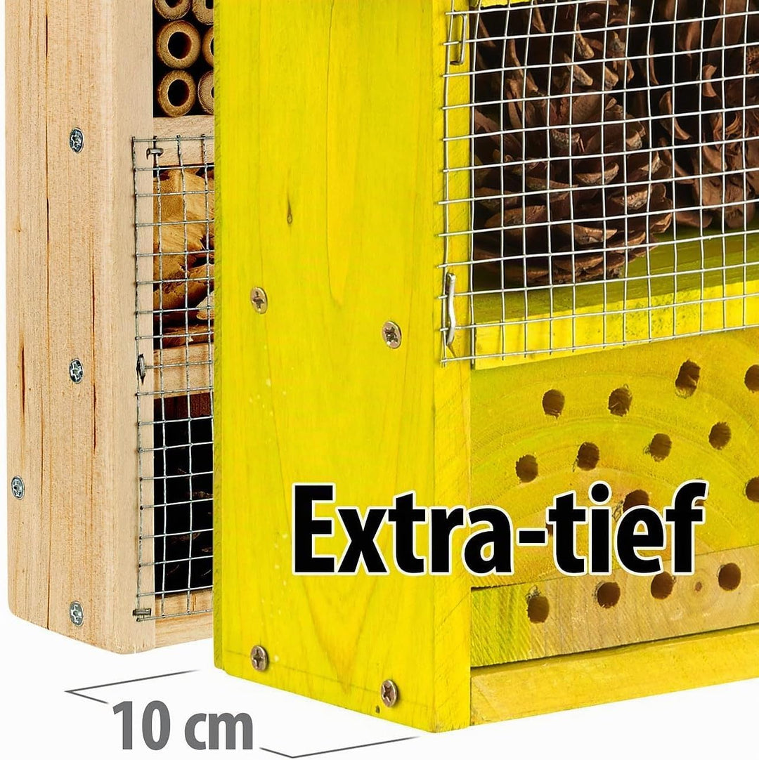 Royal Gardineer Baukästen Insektenhotel: 2er-Set Insektenhotel-Bausätze, Nisthilfe und Schutz, extra