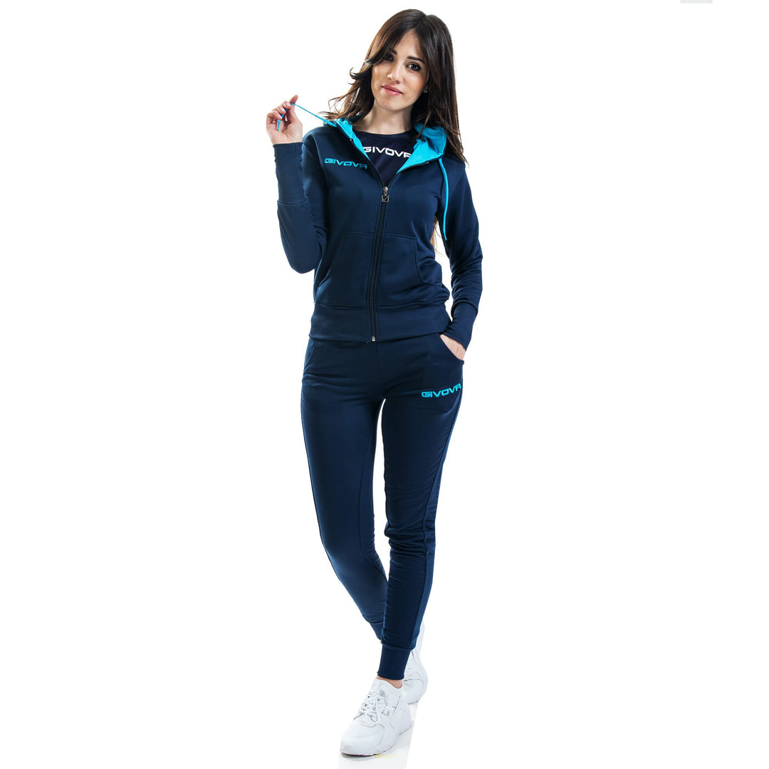 Givova Damen Anzug Lady Overall L blau/türkis, L blau/türkis
