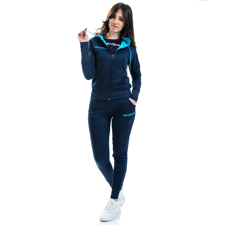 Givova Damen Anzug Lady Overall L blau/türkis, L blau/türkis