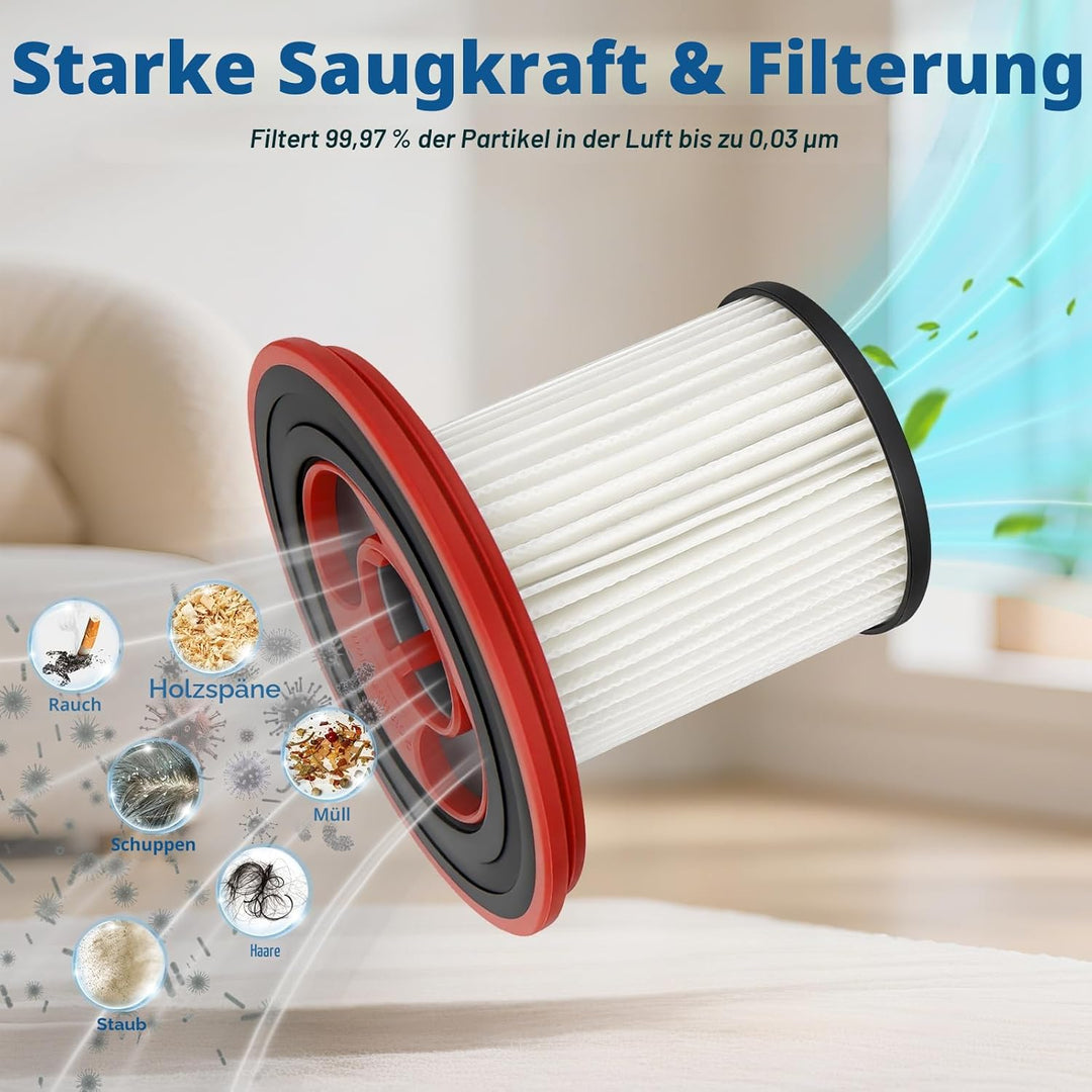 12040193 4er-Pack waschbare Filter für Bosch Unlimited Serie 7 schnurlosen Staubsauger BKS711XXL BBS