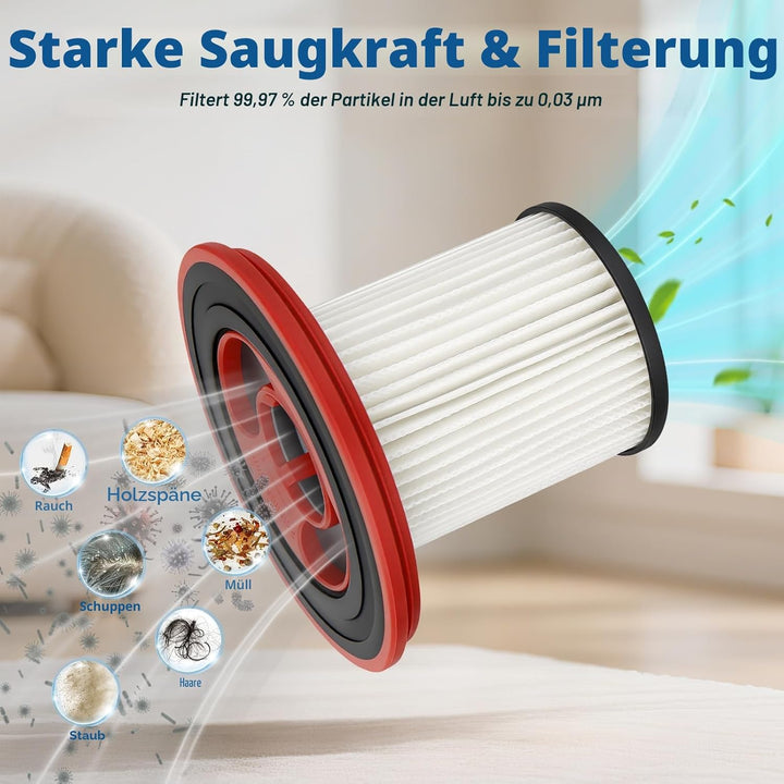 12040193 4er-Pack waschbare Filter für Bosch Unlimited Serie 7 schnurlosen Staubsauger BKS711XXL BBS