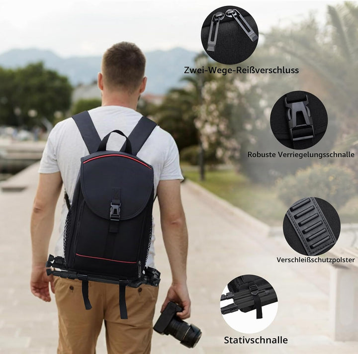 Kamerarucksack Kameratasche Spiegelreflex Klein Leicht Fotorucksack Kamera Rucksack für DSLR SLR und
