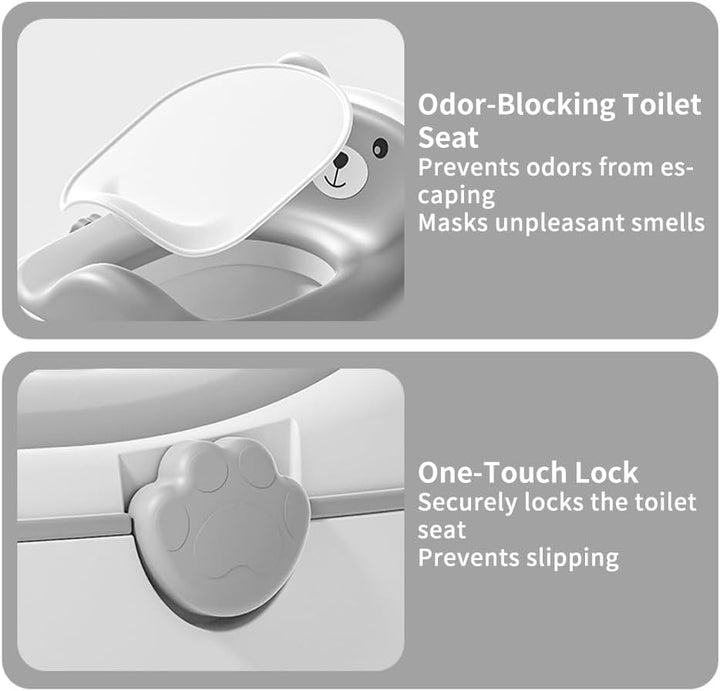 Töpfchentraining-Toilettensitz für Kleinkinder, multifunktionales tragbares Töpfchen mit Spritzschut