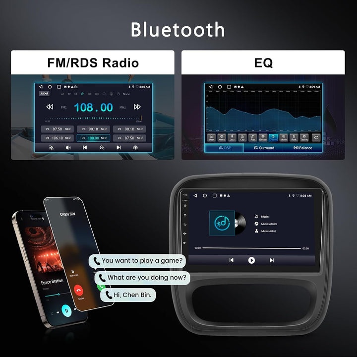 Hodozzy 2G 64GB Android Autoradio für Opel Vivaro B 2014-2018/ Renault Traffic 3 2014-2021 Wireless