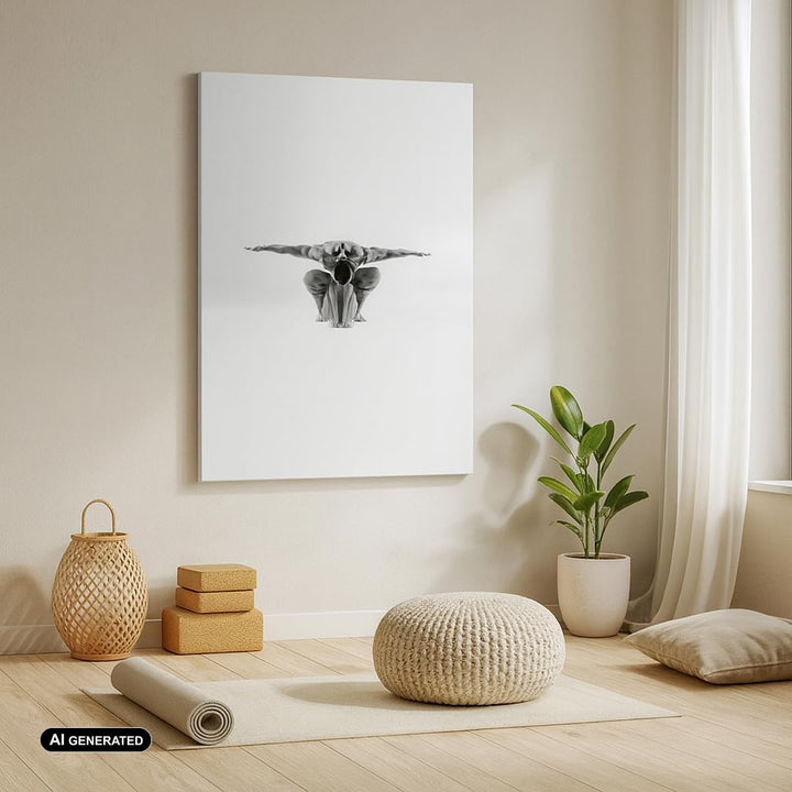 Bilder auf Leinwand Modell Körper Muskeln Tätowierung Leinwandbild mit Rahmen 45x80cm Wandbilder Dek