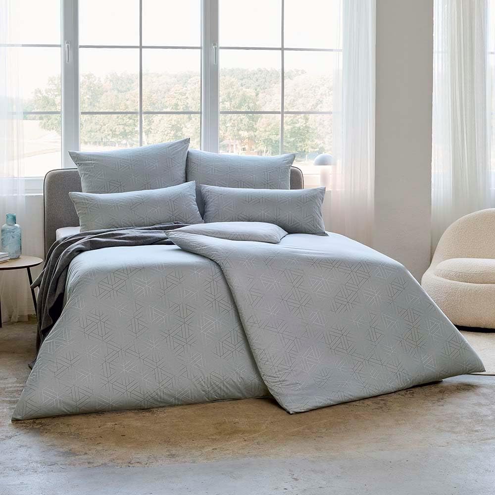 ESTELLA Atelier Bettwäsche Pippa Farbe grau Grösse 155x200 + 80x80 Grau 155x200 + 80x80, Grau 155x20