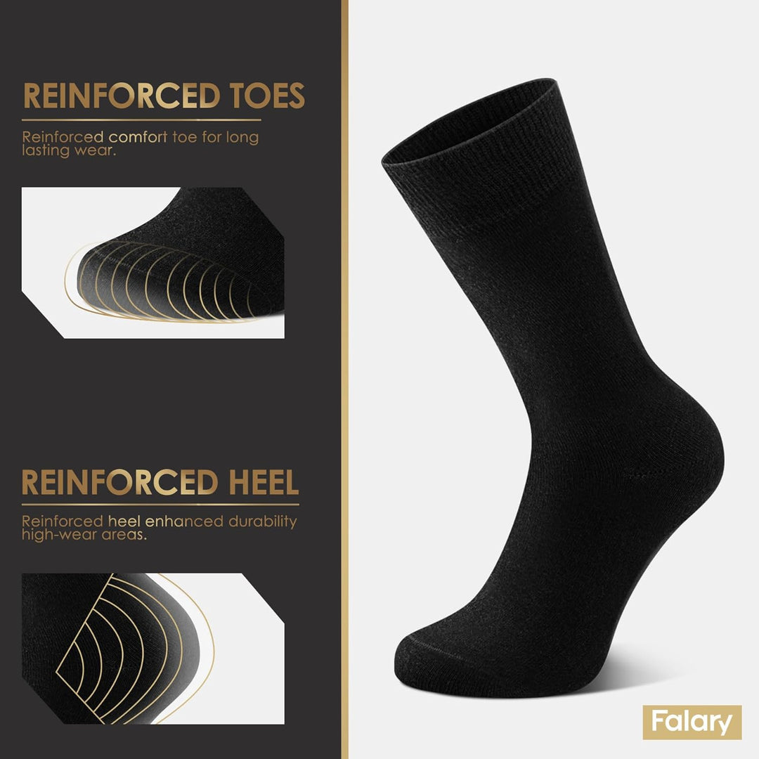 FALARY 12 Paar Socken Herren Damen Baumwolle Herrensocken Schwarz Weiss Sport Socks Atmungsaktive 43