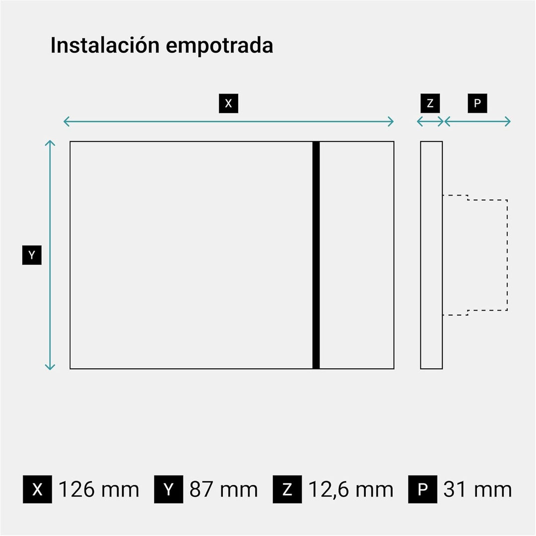 Bticino XM8002E WiFi angeschlossener Thermostat, New Smarther2 mit Netatmo, Sandfarbe, Temperaturreg