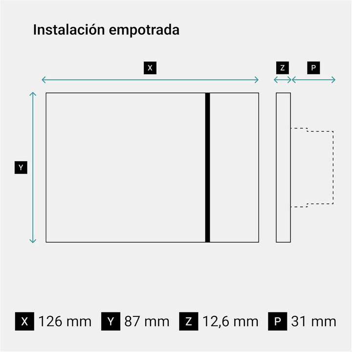 Bticino XM8002E WiFi angeschlossener Thermostat, New Smarther2 mit Netatmo, Sandfarbe, Temperaturreg
