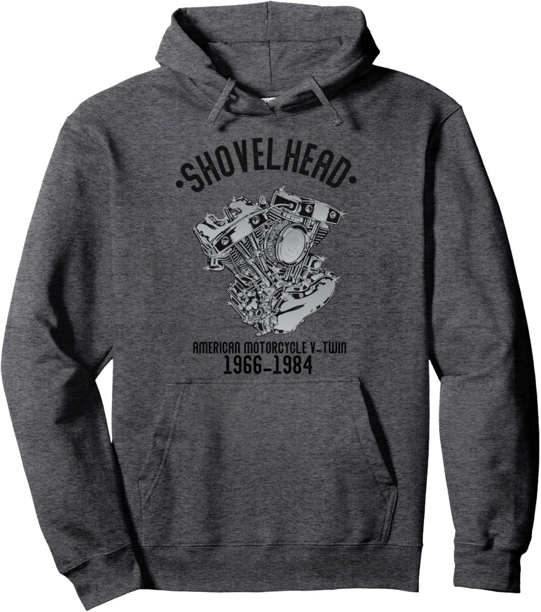 Vintage-Schaufelkopf-Motorrad-Enthusiasten Pullover Hoodie