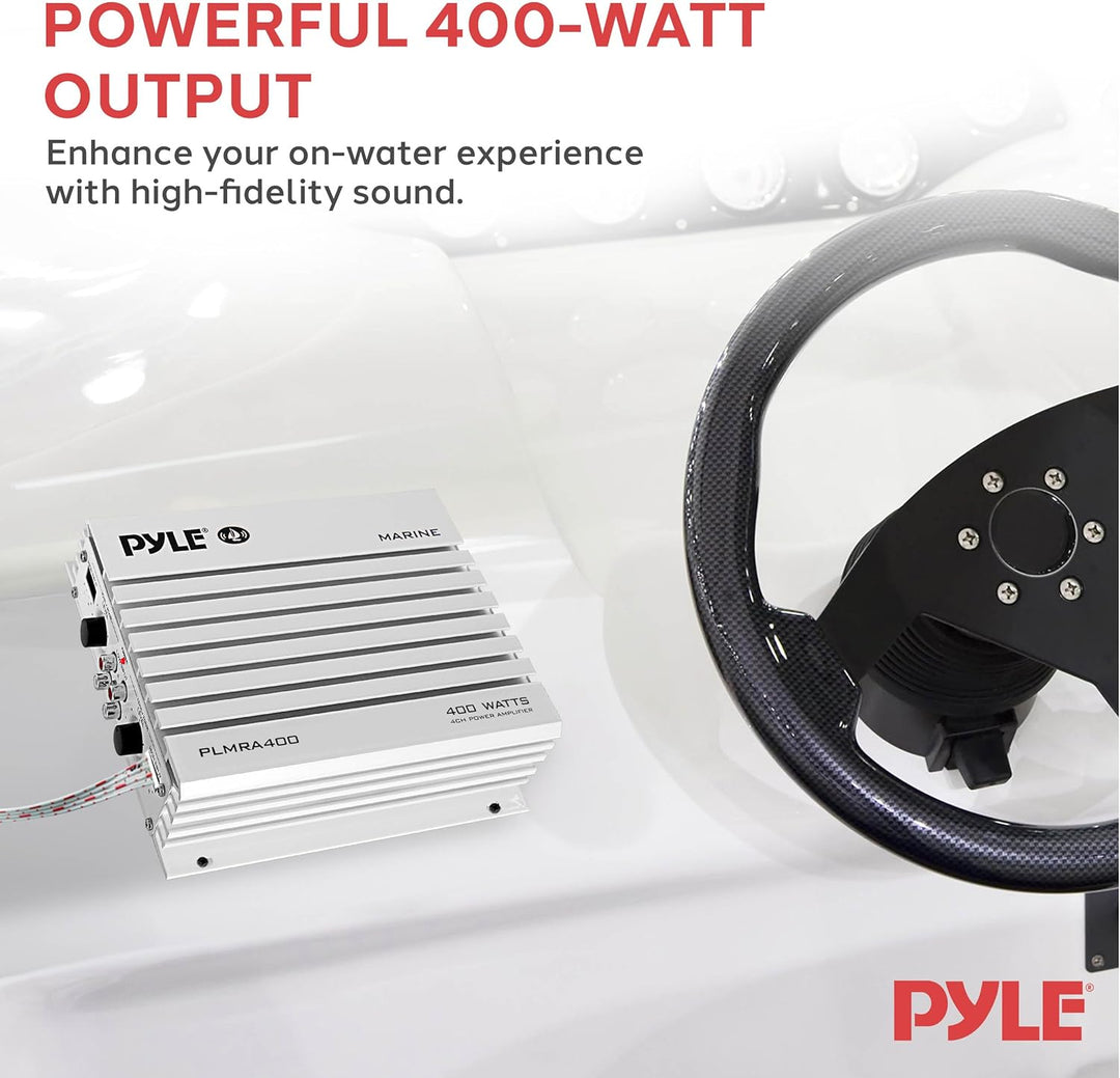 Pyle 4-Kanal 400 Watt Wasserdicht Marin Verstärker