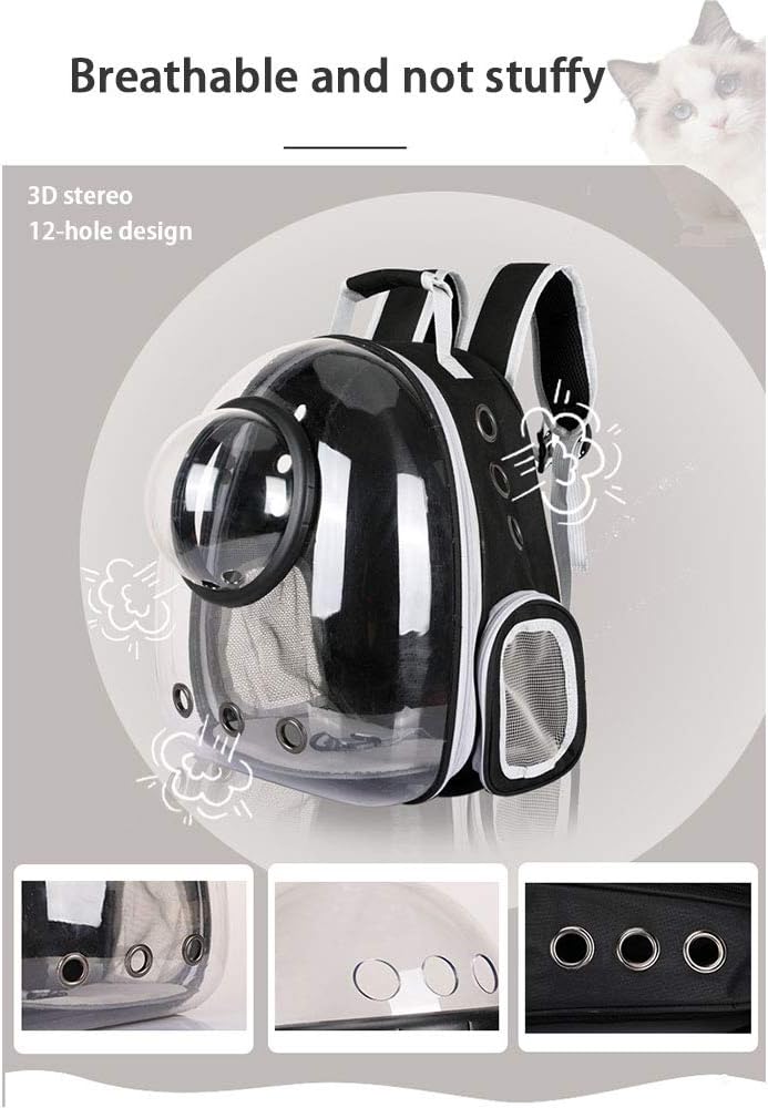 Sipobuy Pet Raum Kapsel Rucksack, Kleine Medium Katze Welpen Hund Träger, Transparent Atmungsaktive