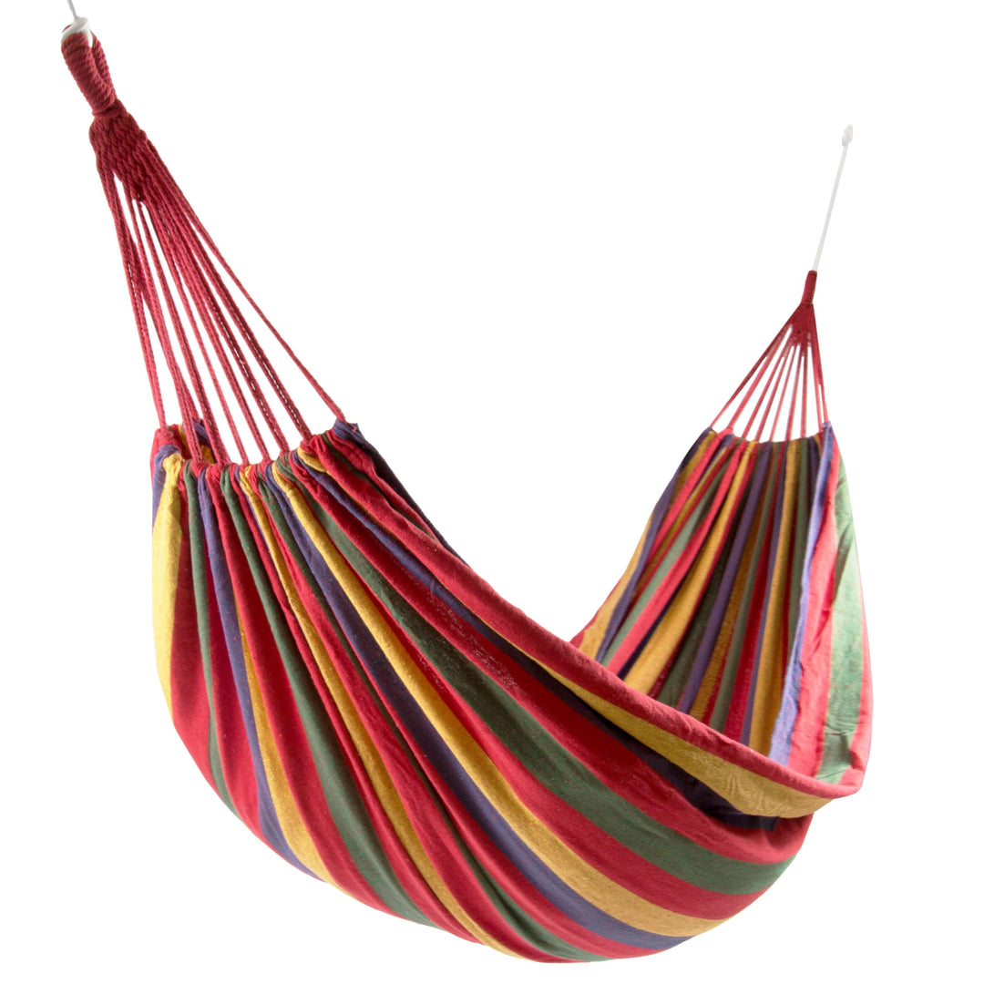 ZOLLNER Hängematte 210x150 cm - für eine Person - aus Mischgewebe - mit praktischer Tragetasche - sc