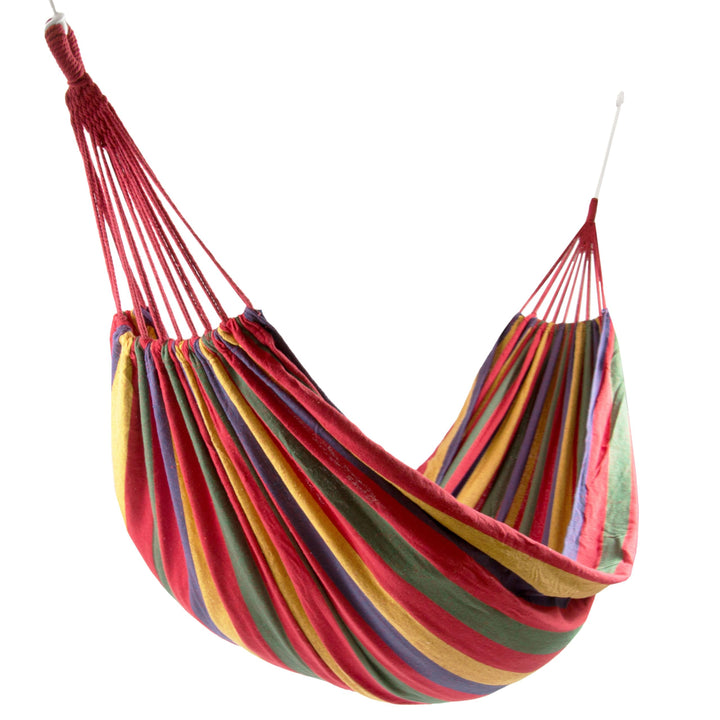 ZOLLNER Hängematte 210x150 cm - für eine Person - aus Mischgewebe - mit praktischer Tragetasche - sc