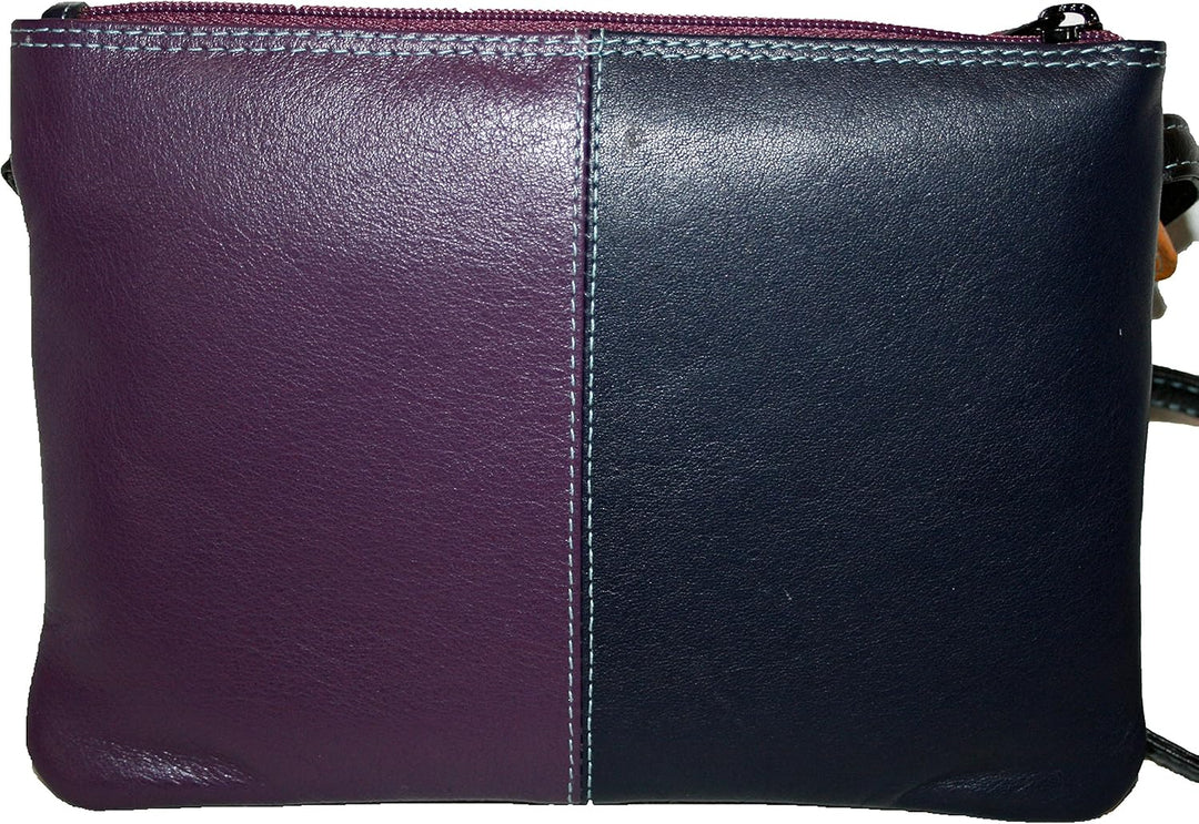 Graffiti/Golunski Kleine Umhängetasche aus Leder 7156 Multi Gr. S, Schwarz Grün Rot Pink, Schwarz Gr