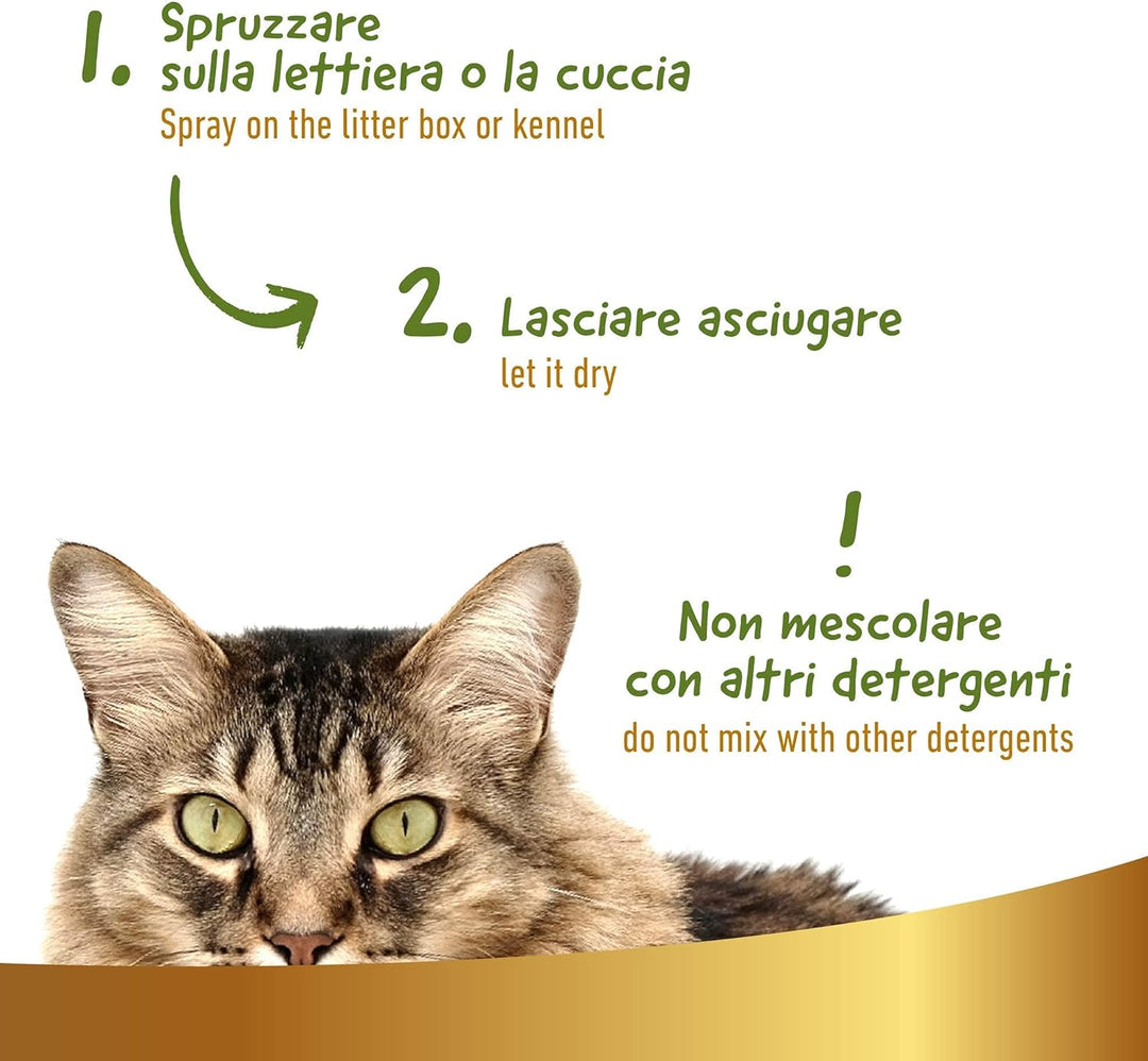 Katzentoiletten Geruchsentferner Spray, 500ml - Deodorant natürlich Gegen Katzenurin und Tiergerüche