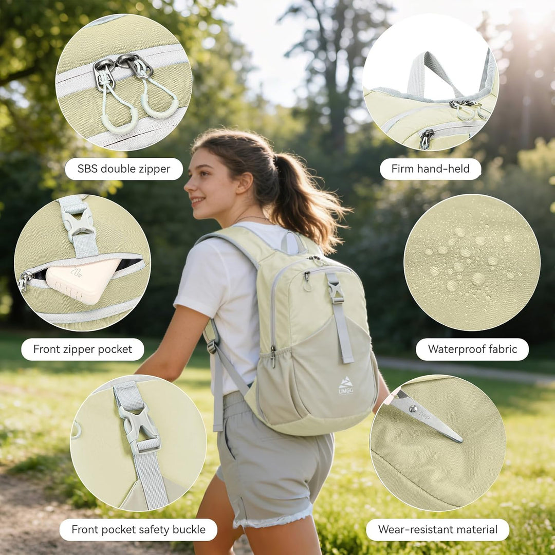15L Wanderrucksack Kleiner Damen Herren Leichter Faltbarer Daypack Tagesrucksack Trekkingrucksack fü
