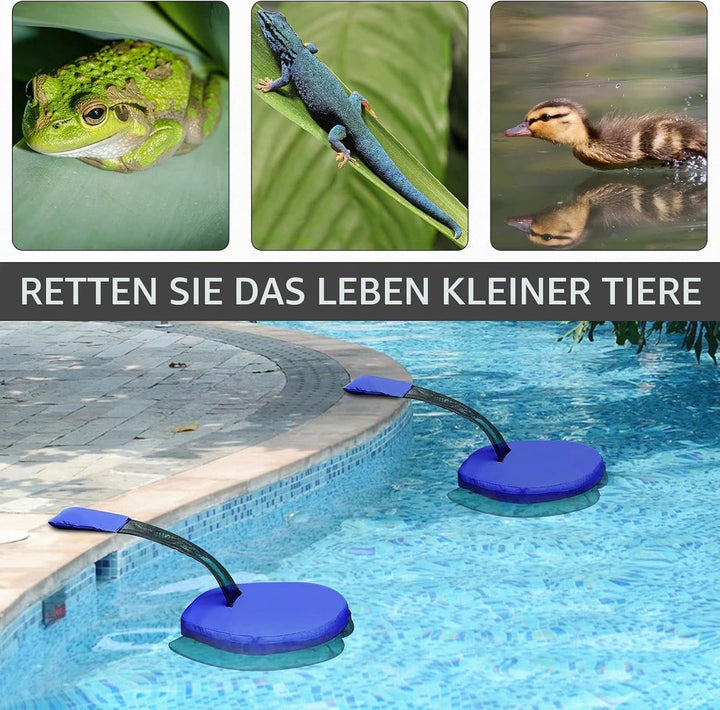 ConBlom 2 Stück Tierrettende Fluchtrampe für Pool, schwimmende Rampe Rettungen, Schwimmbadzubehör, P