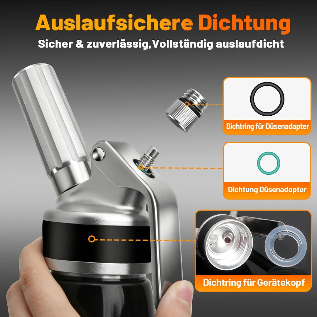 ColCospie Sahnespender Geschenke,Sahnesyphon Aluminium 500ml für Schlagsahne,Cremes,Desserts und Sos