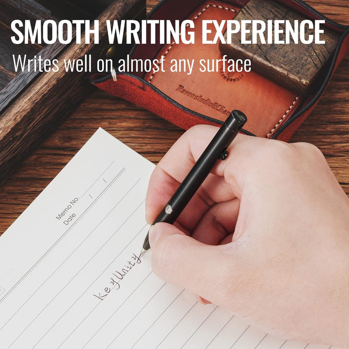 KeyUnity KP00 EDC Kugelschreiber Bolt Action Titan, Hochwertig Stift mit Minen, Taschenkugelschreibe