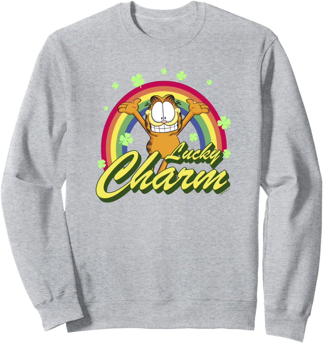 Garfield St. Patrick's Tag Garfield Lucky Charm Rainbow Sweatshirt