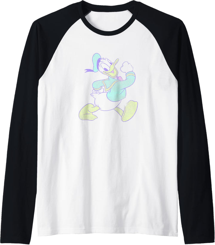 Disney Mickey And Friends Donald Duck Neon Portrait Raglan