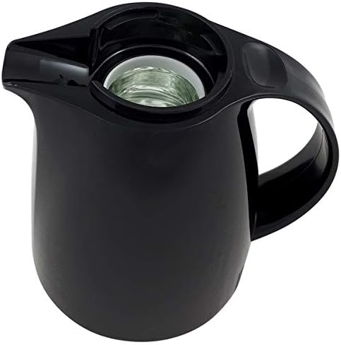 Helios Servitherm Thermoskanne Schwarz 0,3L – 6h Heiss - Hält Getränke heiss & kalt - – Einhandbedie
