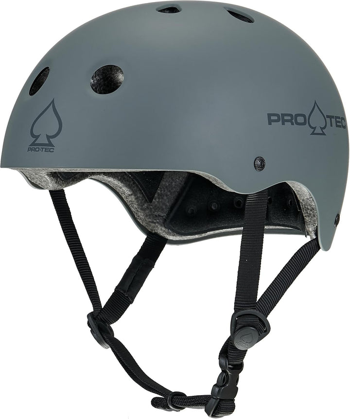 Pro tec Unisex Helmet Classic Certified PRT-PHE-908 S Matte Grey, S Matte Grey