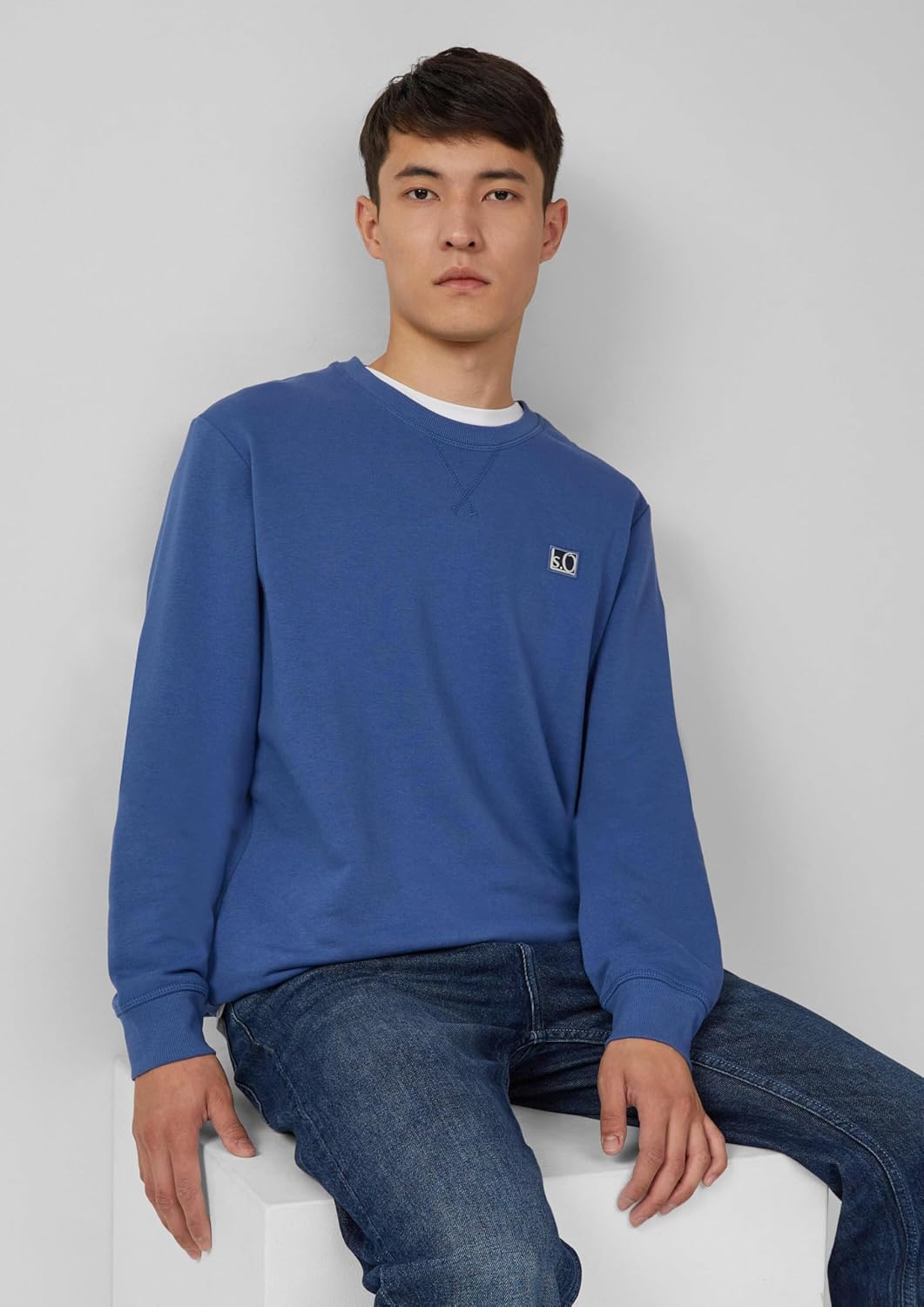 s.Oliver Herren Sweatshirt M Royalblau, M Royalblau