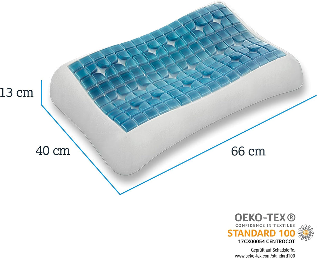 Technogel® Anatomic Curve Orthopädisches Nackenstütz-Kopfkissen – Patentiert, Schadstofffrei & Zerti