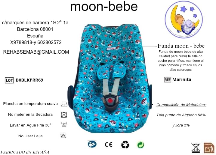 moon-bebe Schutzhülle für Maxi Cosi, Baby Comfort Pebble Cabriofix, City, Streety Fix, Jané Koss, Be