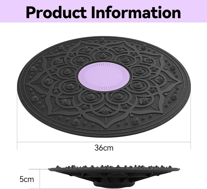 Balance Board,Wackelbrett,30 cm Rockerboard mit Rutschfester Unterseite, Rehabilitations- und Fitnes