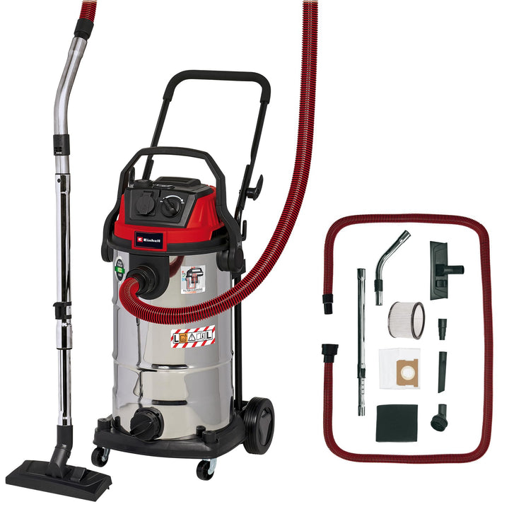 Einhell Nass-Trockensauger TE-VC 2340 SACL (1.500 W, 225 mbar, 9m Aktionsradius, HEPA-Faltenfilter i