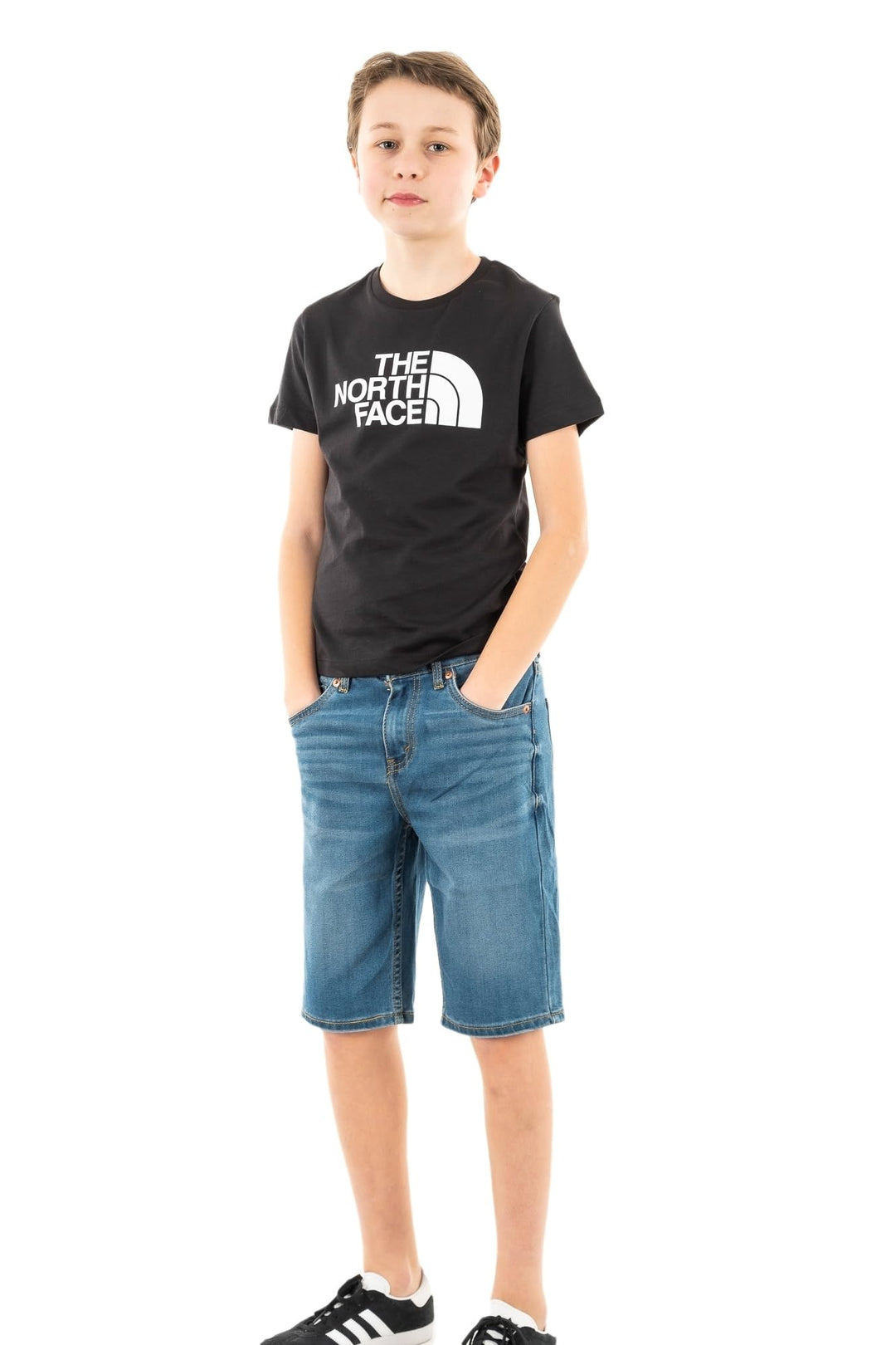 The North Face Jungen Easy T-Shirt 152 Tnf Black-tnf White, 152 Tnf Black-tnf White