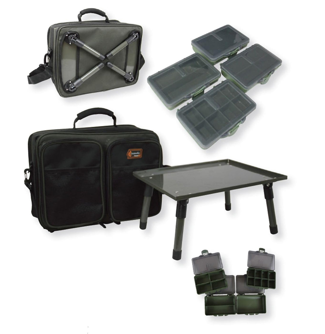 Prologic Cruzade Rig Station 36x28x21cm - Bivvy Table + Tackleboxen, Angeltisch für Karpfen Rigs &amp; K