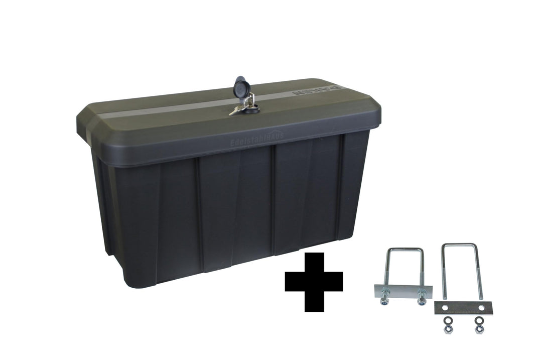 Deichselbox Daken Blackit Lite, Werkzeugkasten, Gurtkiste, Anhängerbox, Staukiste, Daken B24-2 + Mon