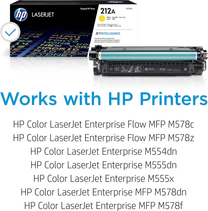 HP 212A (W2122A) Gelb Original Toner für HP Color LaserJet Enterprise M554, M555, M578 Standart Gelb