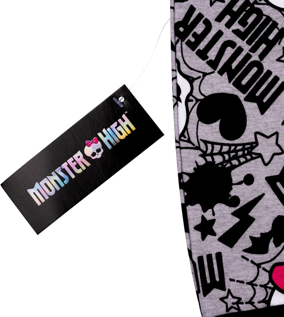 Mattel Monster High Kapuzenjacke mit Reissverschluss für Mädchen, Grau 9-10 Jahre Monster, 9-10 Jahr