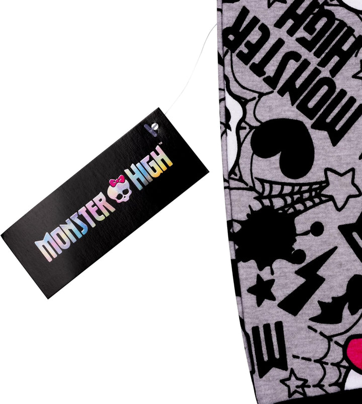 Mattel Monster High Kapuzenjacke mit Reissverschluss für Mädchen, Grau 9-10 Jahre Monster, 9-10 Jahr