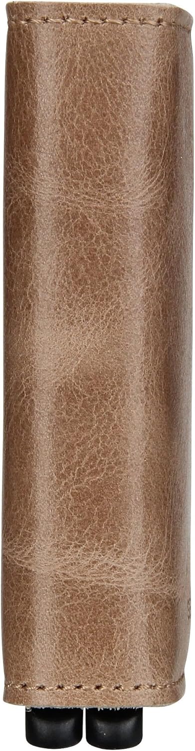 Bric's Doppelbrieftasche aus Leder in Vintage-Optik Taupe, Taupe