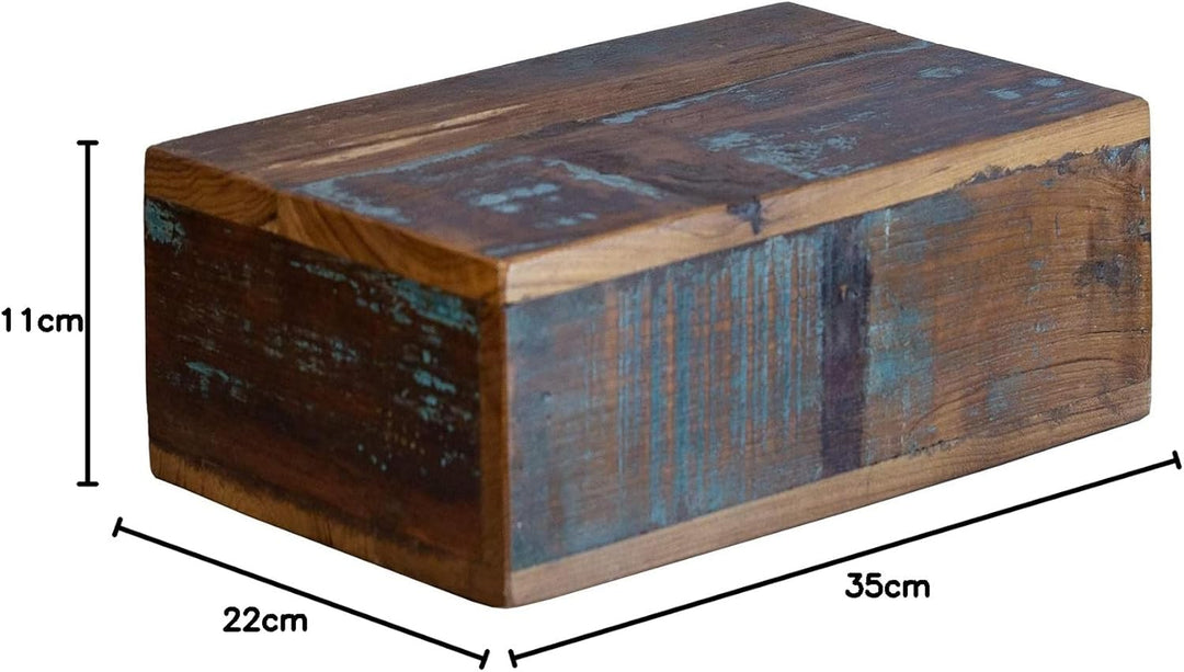 Woodkings® Wandboard mit Geheimfach Schublade Altholz rustikal braun farbig Wandregal Nachttisch