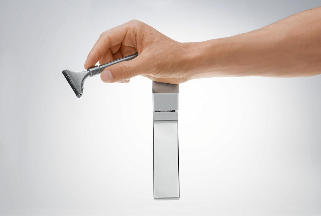 hansgrohe Wasserhahn Metropol Select (Armatur mit Auslauf Höhe 100 mm und Push-Open Ablaufgarnitur)