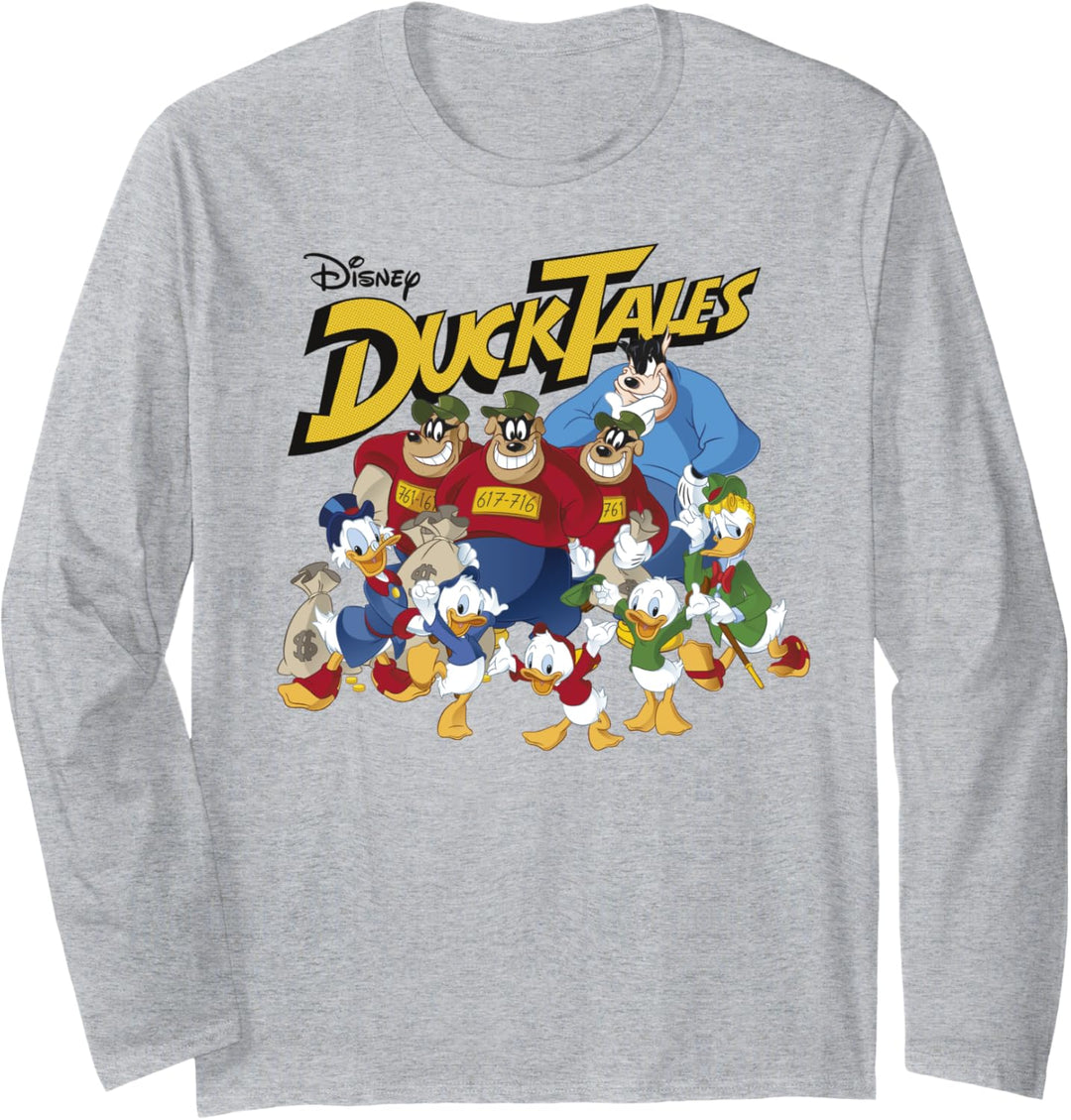 Disney DuckTales Classic Group Shot Logo Langarmshirt