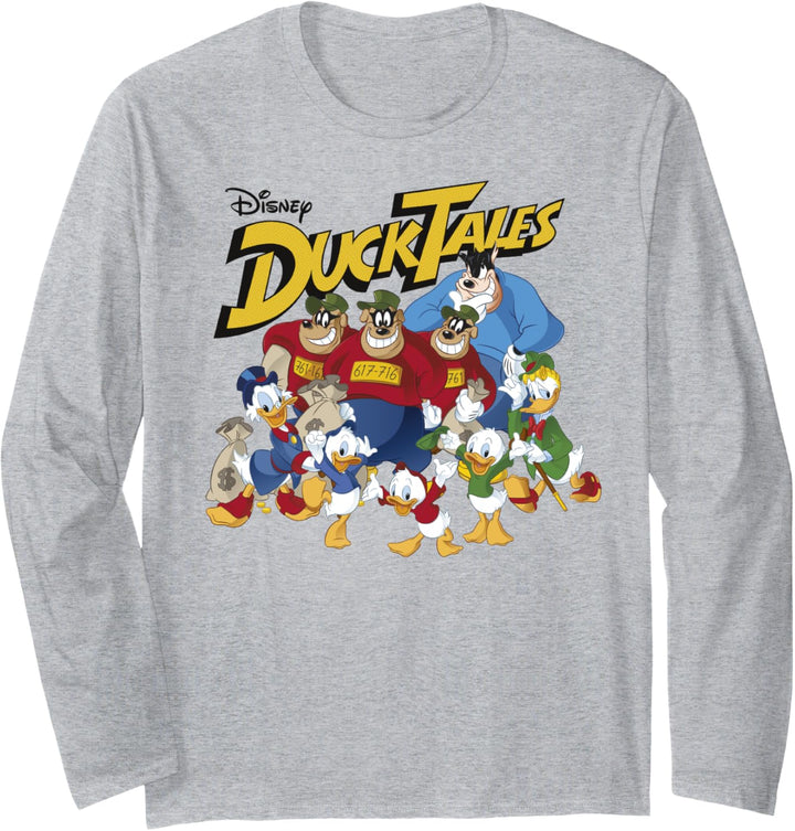 Disney DuckTales Classic Group Shot Logo Langarmshirt