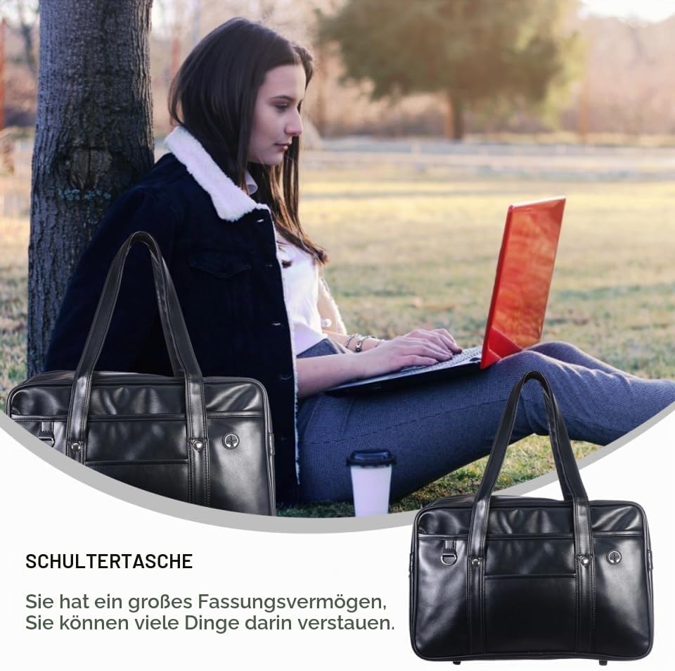 Hemobllo Japanische Uniform Schultertasche Aus Pu – Wasserdichte Einzelschulter-Handtasche Für Damen