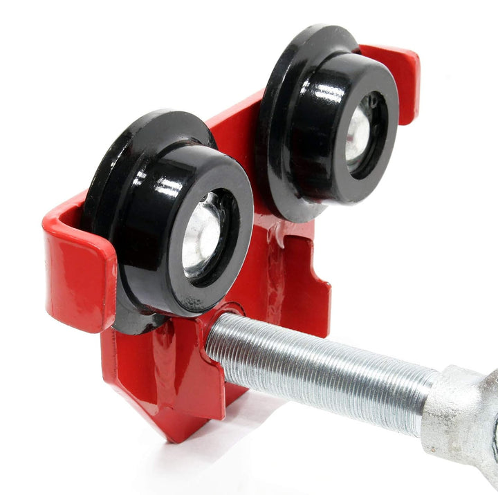 Wiltec Laufkatze bis 500 kg, 45-220 mm Flanschbreite, Handfahrwerk für Kran, Rollfahrwerk stufenlos